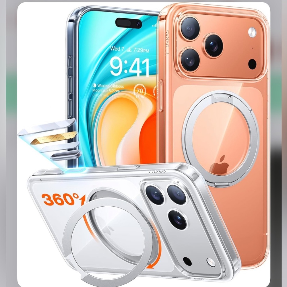 iPhone 17 PRO MAX Protective Case MagSafe with OStand-CLEAR